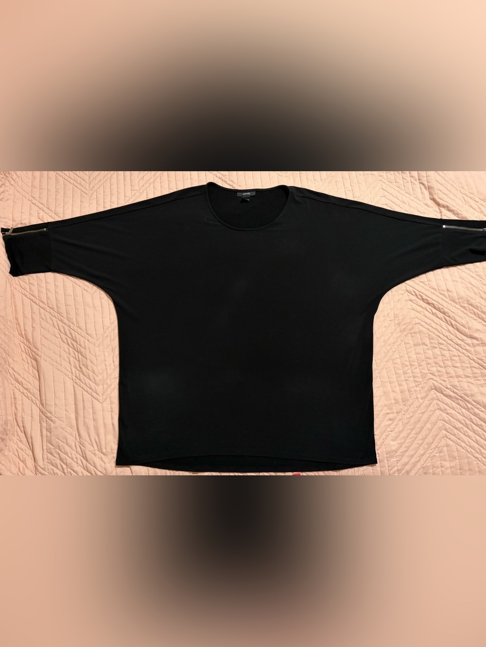 Alfani Black Short Sleeve Crewneck Men's Shirt